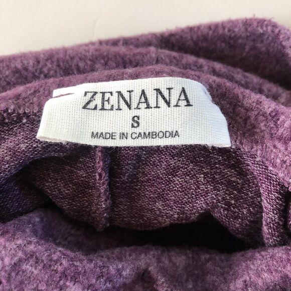 Zenana Fleece Cowl Neck Split Side Sweater Size Small - Picture 4 of 11